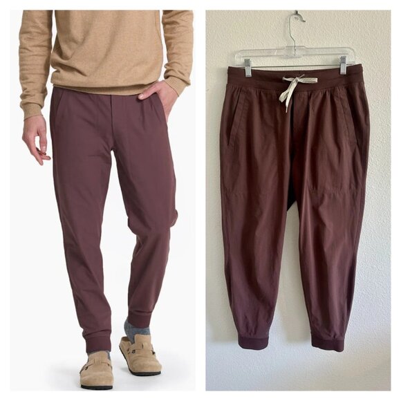 Vuori Men's Joggers in Brown - Picture 1 of 14